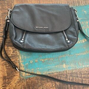 Michael Kors Black Leather Crossbody Bag